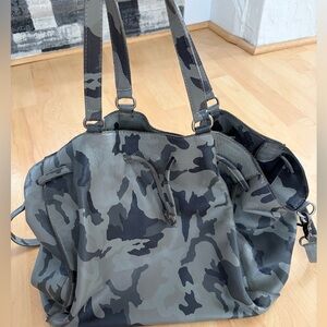 Leather Camouflage Tote Bag